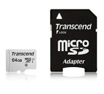 Cita datorprece Transcend  MEMORY MICRO SDXC 64GB W/ADAPT/UHS-I TS64GUSD300S-A