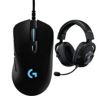 Pele Logitech G403 Hero  (910-005632) + G Pro X Melns (981-000818)