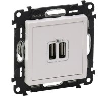 Legrand Valena Life Lādētājs Ar Ligzdu 2xusb Balts (753112)