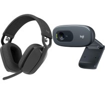 Austiņas Logitech Zone Vibe 100  (981-001213) + C270 (960-001063)