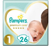 Pampers Premium Care 1, 2-5 Kg, 26 gab.