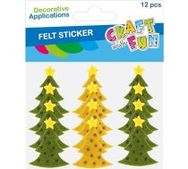 Ziemassvētku Rotājums Craft With Fun Rotājums Bn Filc Ziemassvētku Eglīte 12gab/2kol Cf 12/144