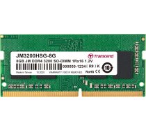 Atmiņa Portatīvajam Datoram Transcend Jetram, Sodimm, Ddr4, 8 Gb, 3200 Mhz, Cl22 (jm3200hsg-8g)