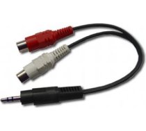 Kabelis Gembird Jack 3.5mm - Rca (cinch) X2 0.2m Melns (cca406)