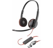 Austiņas Poly Austiņas Blackwire 3220 Stereo Usb-c Headset +usb-c/a Adapteris 8x228a