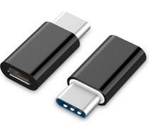 Adapteris Usb Gembird Usb-c - Microusb Melns (a-usb2-cmmf-01)