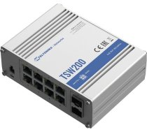 Switch Teltonika Teltonika Ethernet Switch TSW200 10/100/1000 Mbps (RJ-45), Unmanaged, Desktop, Ethernet LAN (RJ-45) ports 8
