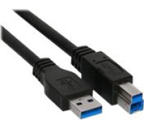 Kabelis Usb Inline Usb-a - Usb-b 1 M Melns (35310)