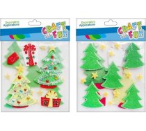 Craft With Fun Cf Rotājums Dekors Filc Sprzyl Ziemassvētku Eglīte 2x10szt 12/288