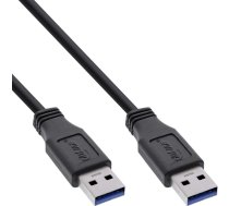 Kabelis Usb Inline Usb-a - Usb-a 0.5 M Melns (35205)