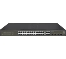 Switch Levelone Levelone Ges-2128p Savienojumi Tīkla Pārvaldāmie L2 Gigabit Ethernet (10/100/1000) Obsługa Poe Melns