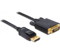 Kabelis Delock Displayport - Dvi-d 3m Melns (82592)
