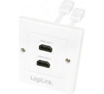 Logilink Ligzda Virsmas Montāža 2x Hdmi Balts (ah0015)