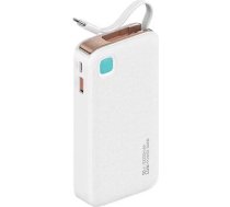 Ups Usams Usams Powerbank Ze Zwijanym Kablem Usb-c Retractable 10000 Mah Pd 20w Fast Charge Xy Series Balts/white 10kcd22402 (us-cd224)