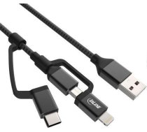 Kabelis Usb Inline Usb-a - Lightning 1.5 M Melns (31415s)