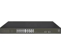 Switch LevelOne LevelOne Switch 16x GE GES-2118P 2xGSFP 19" 230W 16xPoE+