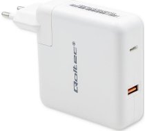 Lādētājs Qoltec Lādētājs Gan Fast 108w | 5-20v | 3-4.7a | Usb C | Balta