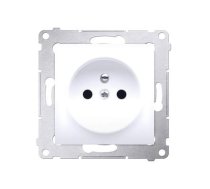 Kontakt-simon Ligzda Vienvietīgs Simon54 Z/u 16a Ip20 Z Przesłoną Sliežu Balts - Dgz1z.01/11