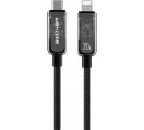 Kabelis Usb Wekome Wekome Wdc-181 Vanguard Series - Kabelis Savienojuma Usb-c Do Lightning Super Fast Charging Pd 20w 1.2 M (melns)