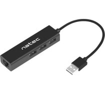 HUB USB Natec Dragonfly 1x RJ-45 + 3x USB-A 2.0 (NHU-1413)