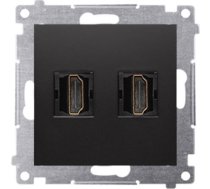 Kontakt-simon Simon 54 Ligzda Hdmi Dubults (Modulis) Melns Mat Dghdmi2.01/49