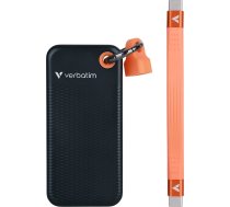 Disks ārējais Ssd Verbatim Verbatim Disks Ssd 1tb - Kareklis Atslēgu Ar Kabeli Usb 3.2 Gen.2 Melns-oranžs/black-orange 32193