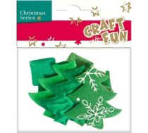 Craft With Fun Rotājums Ziemassvētku Eglīte Materiāls 4gab. (383956)