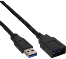 Kabelis Usb Inline Usb-a - Usb-a 0.5 M Melns (35605)