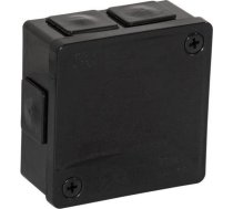 Viplast Kārba Virsmas ar skavām 6 Wlotów Viplast Vp-22 Melna Ip55 86x86x40mm 022-55