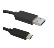 Kabelis Usb Qoltec Usb-a - Usb-c 0.25 M Melns (50420)