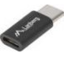 Adapteris Usb Lanberg Usb-c - Microusb Melns (ad-uc-um-02)