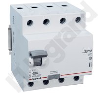 Legrand Slēdzis Diferenciālstrāvas 4p 40a 0,03a Tips Ac Rx3 402063