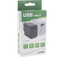 Inline Inline® Usb Power Adapteris Single, 100-240v To 5v/2.5a, Black