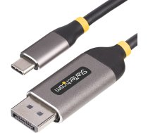 Adapteris Av Startech Startech 142-usbc-dp-8k-10f Adapteris Kabeļu 3 M Usb Type-c Displayport Melns, Pelēks