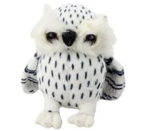 Plush Little Owl Mascot Cuddly Toy White Black Spots 15cm