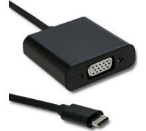 Adapteris Usb Qoltec Usb-c - Vga Melns (50376)