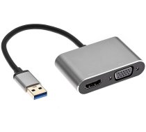 Roger Drongdisplay Adapteris Usb To Vga/hdmi + Audio / Ios/android/windows/macos