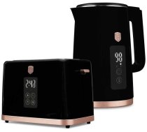 Tējkanna Elektriskais 1,7l + Tosteris Digitālais Berlinger Haus Bh-9540 Black Rose