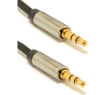 Kabelis Gembird Jack 3.5mm - Jack 3.5mm 0.7m Sudraba (ccap-444-0.75m)