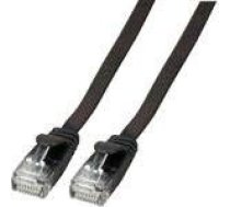 Efb Kabelis Plakans Rj45 U / Utp, Cat. 6a, Pvc, 5 M, Melns