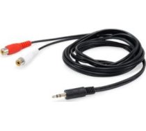 Kabelis Equip Jack 3.5mm - Rca (cinch) X2 2.5m Melns (147093)
