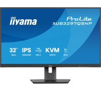Iiyama Xub3297qsnp-b1 81,28cm 32zoll Ips-Panelis 2560x1440 350cd/m Usb-c Dock Lan/95w Pd/dp-out Kvm Usb 3x3.2+1xc 1ms