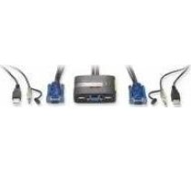 Slēdzis Levelone Kvm Switch Levelone 2x Usb Kvm-0223 Mit Audio - Kvm-0223