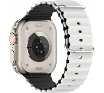 Beline Beline Siksna Apple Watch Silicone Waves 38/40/41mm Balts-melns /white-black Box