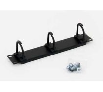 Triton Triton 10" cable duct 1 HU, 3 plastic brackets, black RAL 9005 - RAB-VP-X02-C1