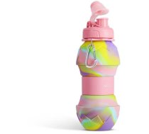 Nc4102 Ūdens pudele Silikons Salokāma 700ml Rozā Nils