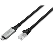 Digitus Kabelis Usb-c 3.2 Gen1 - Rj45 Ethernet, 1 Gbit/s, 5 M