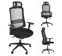 Amo-95 Melns Rotējošais Ergonomisks Krēsls Biroja Ar Regulēšanu