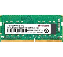 Atmiņa Portatīvajam Datoram Transcend Jetram, Sodimm, Ddr4, 8 Gb, 3200 Mhz, Cl22 (jm3200hsb-8g)