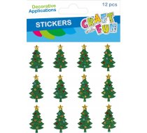 Ziemassvētku Rotājums Craft With Fun Rotājums Bn Uzlīmes Ziemassvētku Eglīte Brok 12gab Cf 12/288